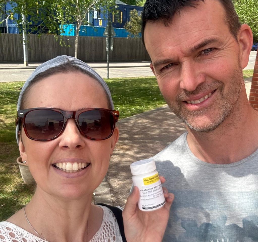 A mum diagnosed with a brain tumour who feared missing her children grow up says a groundbreaking new NHS drug has given her her future back.