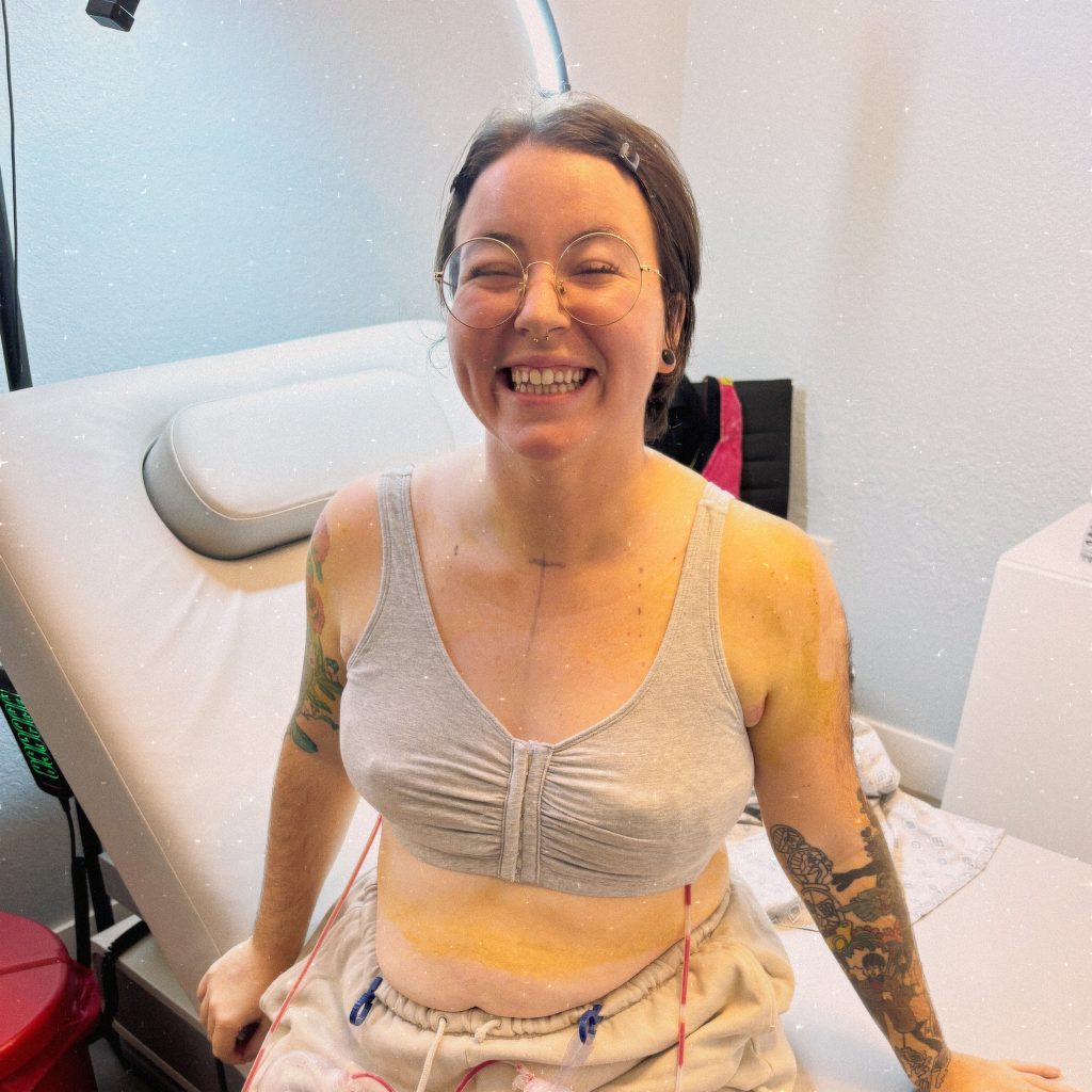 Mum Cameron Light spent £10,000 on a breast reduction removing 4.5lbs of tissue from her 40G chest - and says she could finally breathe the moment she woke from surgery.
