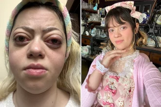 Woman's painful eye bulging was dismissed as allergies twice before Graves' disease diagnosis - she has been hospitalised 46 times and had multiple surgeries on her eyes.