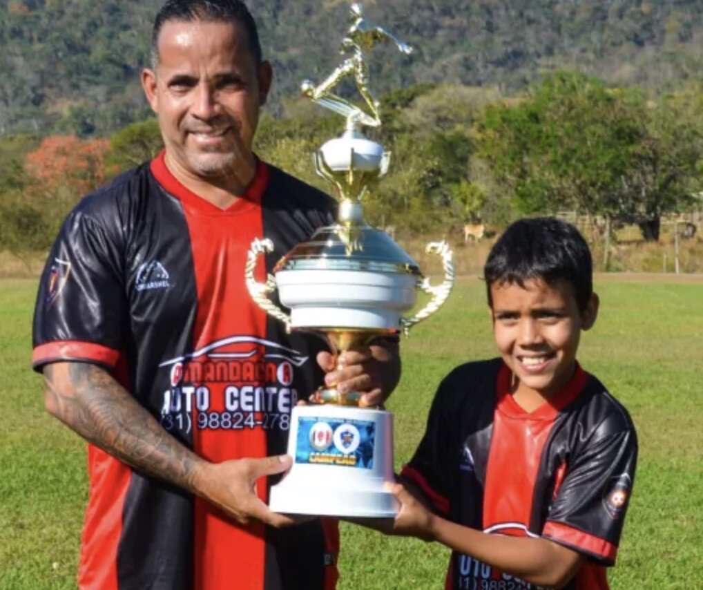 An 11-year-old boy was killed when an unsecured goalpost toppled onto him as he played on a football pitch in Brazil while his father packed away equipment after an amateur match.