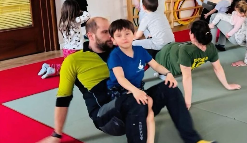 A six-year-old Italian boy was crushed to death by a forklift driven by his own father at the family business, just an hour after finishing his judo lesson nearby.