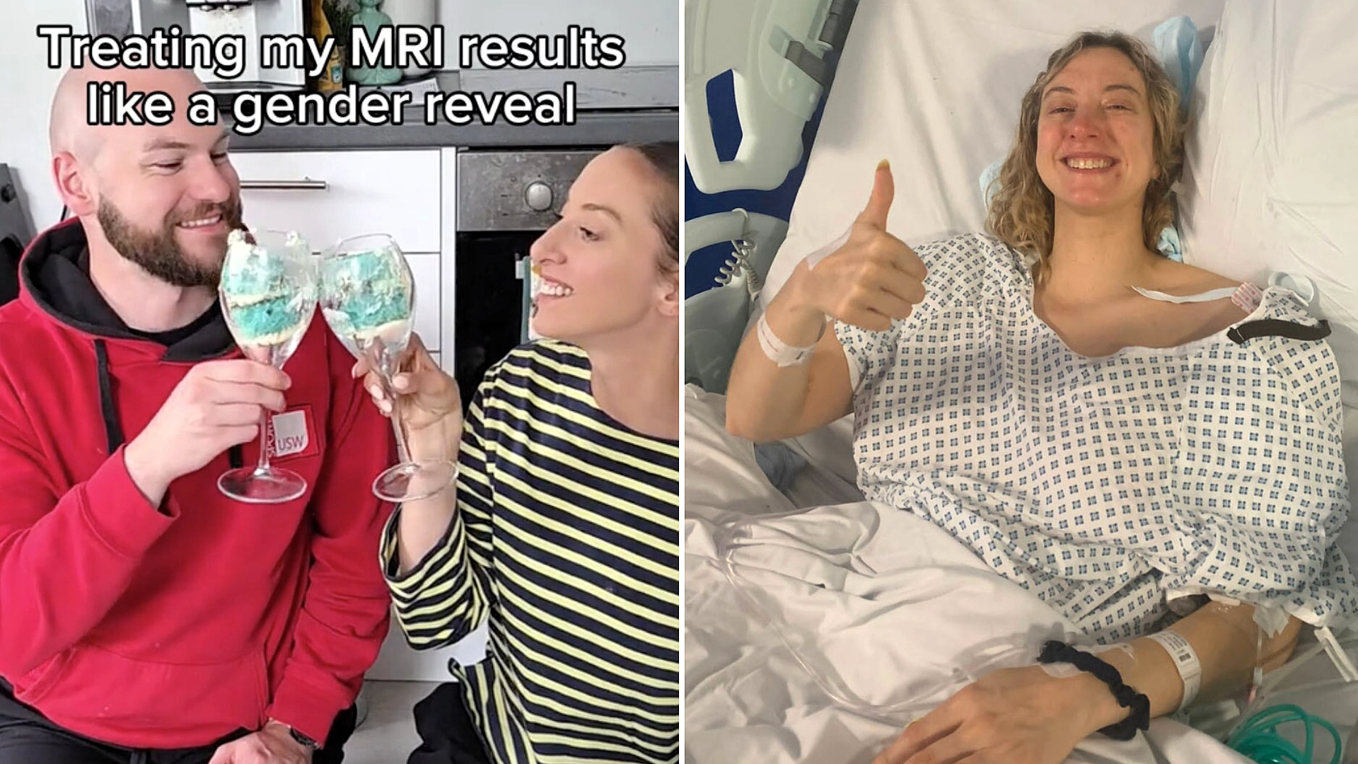 A Creative Twist: Woman Celebrates Stable Tumor with Unique Gender Reveal Cake