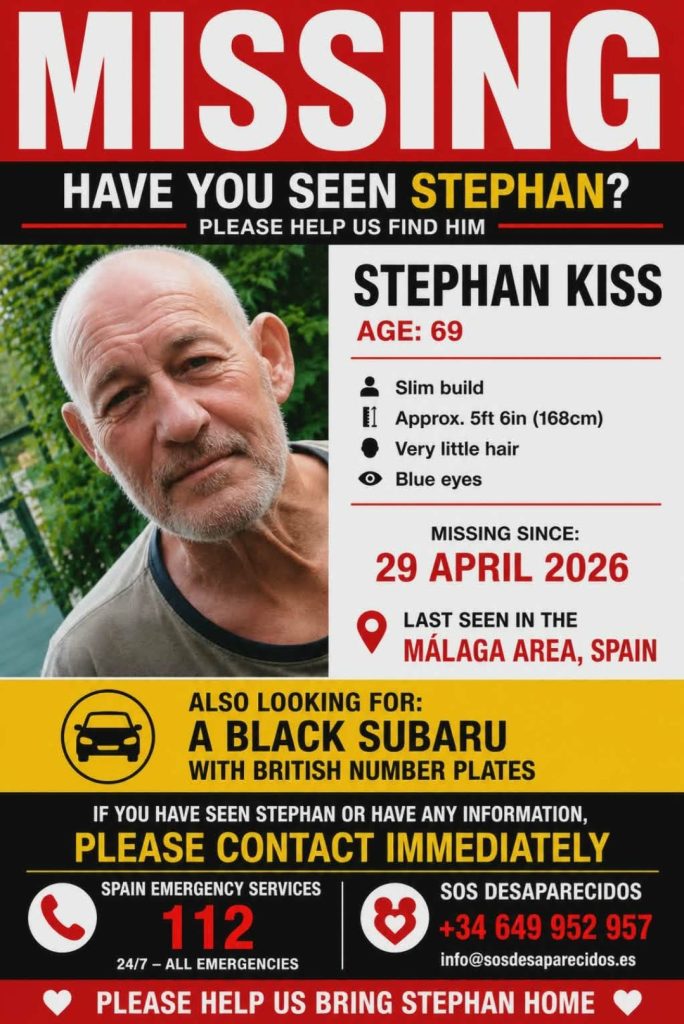 A British father who travelled to Malaga searching for his missing son has himself vanished, after a body believed to be his son was found on a nearby beach in Spain.