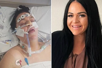 British mum of five fighting for life in induced coma in Gran Canaria after pneumonia and sepsis devastate her body as desperate husband begs for £15,000 to bring her home.