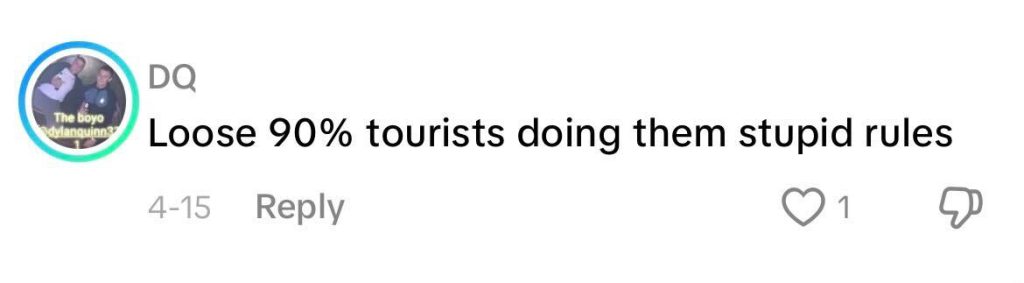Social media comment on the post of Brit influencer Graham 'Grumet' White warns holidaymakers peeing in Benidorm sea could land you a £130 on-the-spot fine - alongside other strict beach rules.