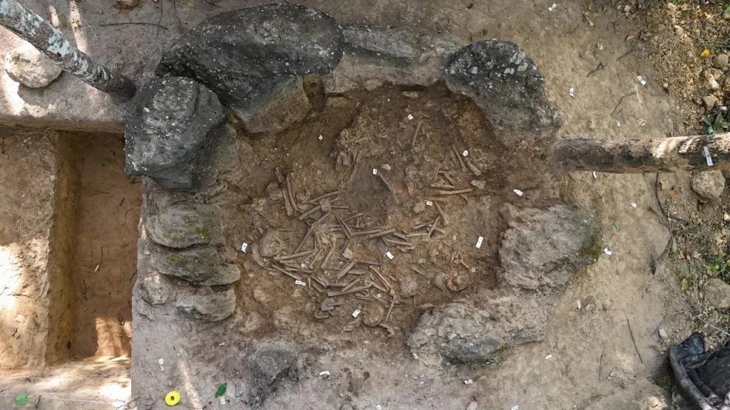 Archaeologists uncover remains of 37 people inside single giant stone jar at Plain of Jars site in Laos, revealing complex ancient communal burial rituals.