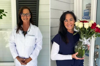 A former dentist was sentenced to life in prison for fatally shooting her boyfriend through a locked bedroom door during a jealous rage over him allegedly sending money to another woman.