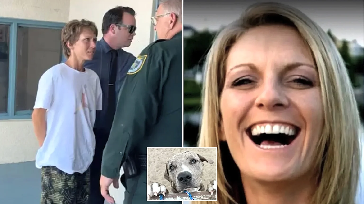 Dog owner Linda Cutler allegedly faked heart attack during arrest after her two pets mauled neighbour, 50, to death while she was staying at a beach hotel.