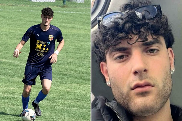 Italian teen footballer Giorgio Locanto, 19, and friends taken hostage by five armed burglars who raided his racing driver dad's luxury villa in Marina di Montemarciano.