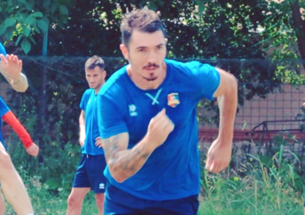 A Romanian footballer was left devastated after his 78-year-old father collapsed and died in the stadium car park moments after watching him play his final match.