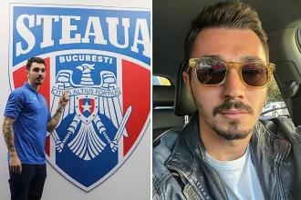 A Romanian footballer was left devastated after his 78-year-old father collapsed and died in the stadium car park moments after watching him play his final match.