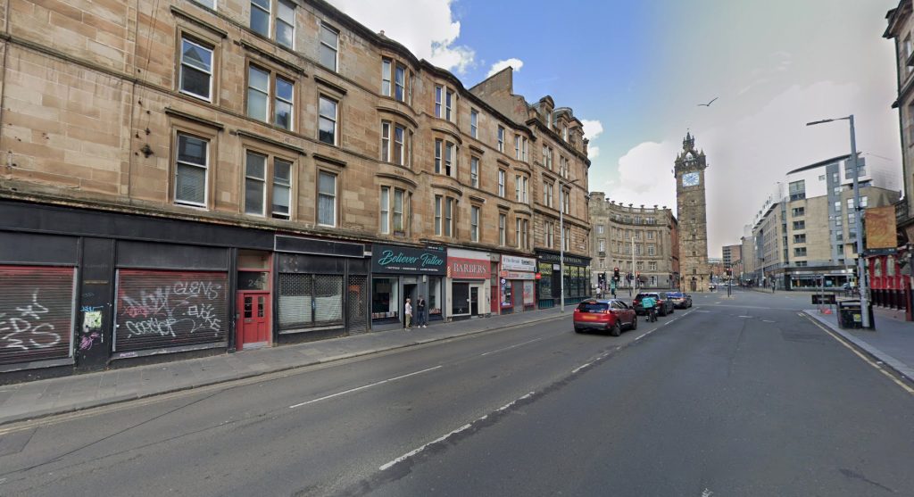 Celtic fans clash with each other during Glasgow city centre chaos after dramatic Scottish Premiership title victory over Hearts sparks 12 arrests and police injuries.