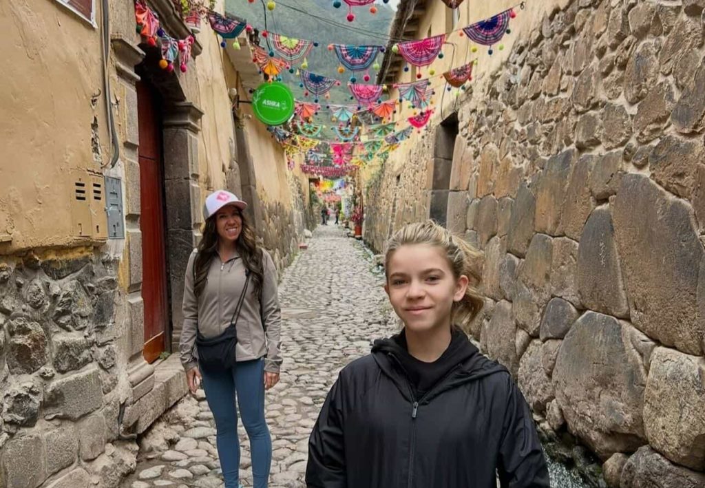 Girl Piper Jean Thomas, 13, stunned as whole guinea pig arrives complete with tiny festive hat and claws attached during family meal in Peru - clip goes viral.