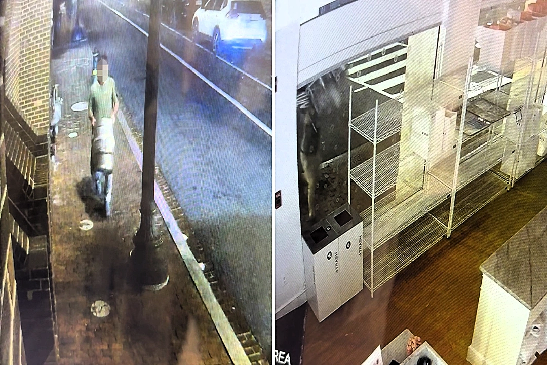 Famous DC Cupcakes bakery vandalised after thug hurls beer keg through Georgetown Cupcake's front window, terrifying baker inside in shocking caught-on-camera attack.