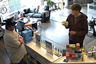 A brazen thief in Newquay stunned a shop assistant by cheerfully saying "I'll have these then, thank you very much" before sprinting out the door with three stolen packages.