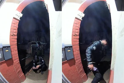 Shocking doorbell footage caught Uber Eats driver stomping and kicking customer Monique Johnson's £17 Popeyes order outside her London home at 4am.