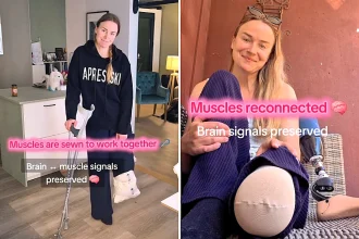 Swedish woman becomes the first person in the country to undergo a groundbreaking amputation - and says she can already feel her missing foot moving again.