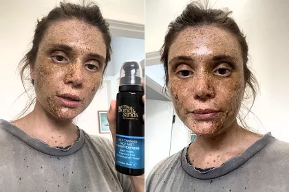 Olivia's fake tan routine went horribly wrong when she grabbed an old face mist - leaving her looking like she'd "sprayed mud" on her face in a viral disaster.