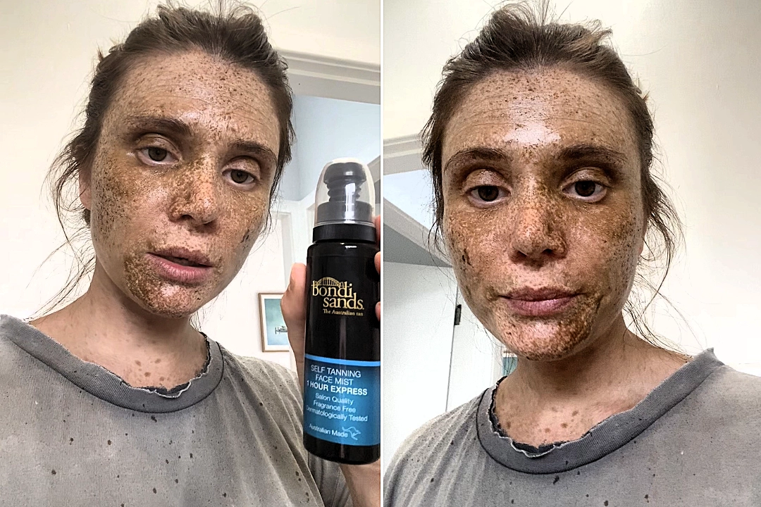 Olivia's fake tan routine went horribly wrong when she grabbed an old face mist - leaving her looking like she'd "sprayed mud" on her face in a viral disaster.
