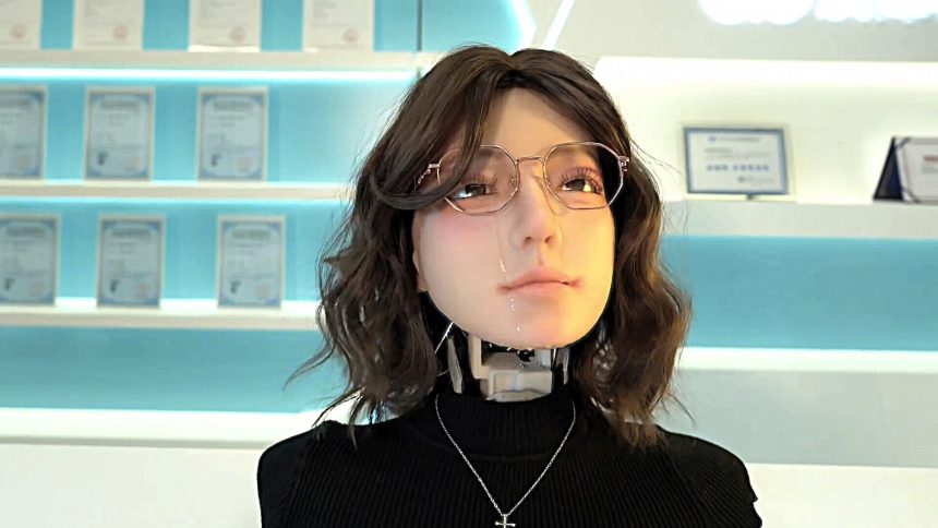 Boffins have unveiled the world's first robot that sheds real tears when it experiences sad moments - opening a brand new era of emotional companionship.