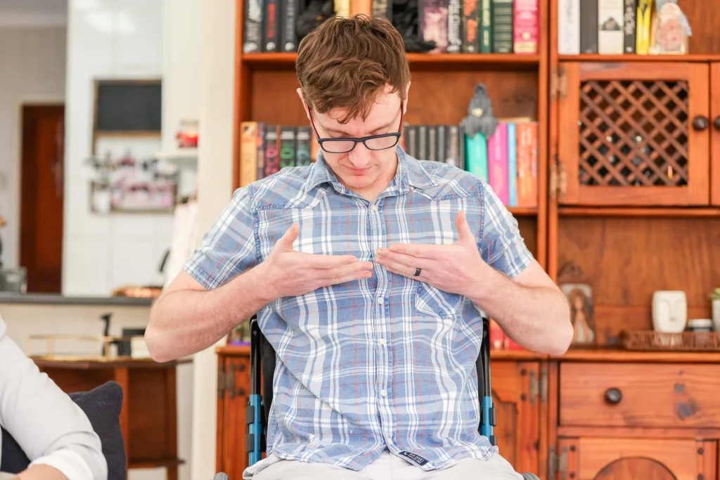 Software engineer goes from fighting flu symptoms to becoming completely paralysed in just 15 minutes - and now doctors say he may never walk again.