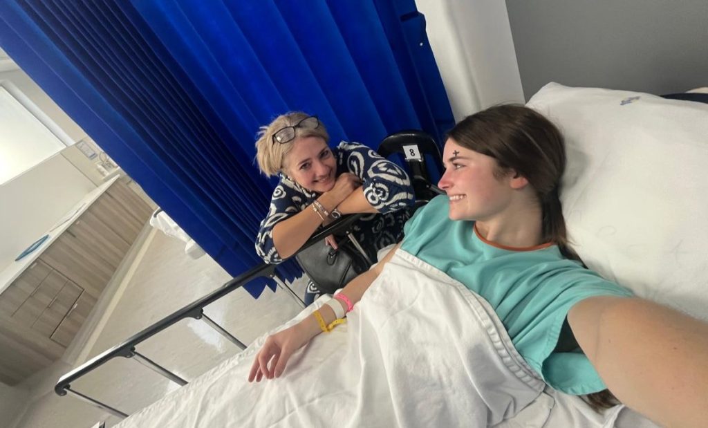 Student with rare eye cancer reveals the heartbreaking moment she first saw herself in the mirror after surgery to remove her eye - and how she learned to accept it.