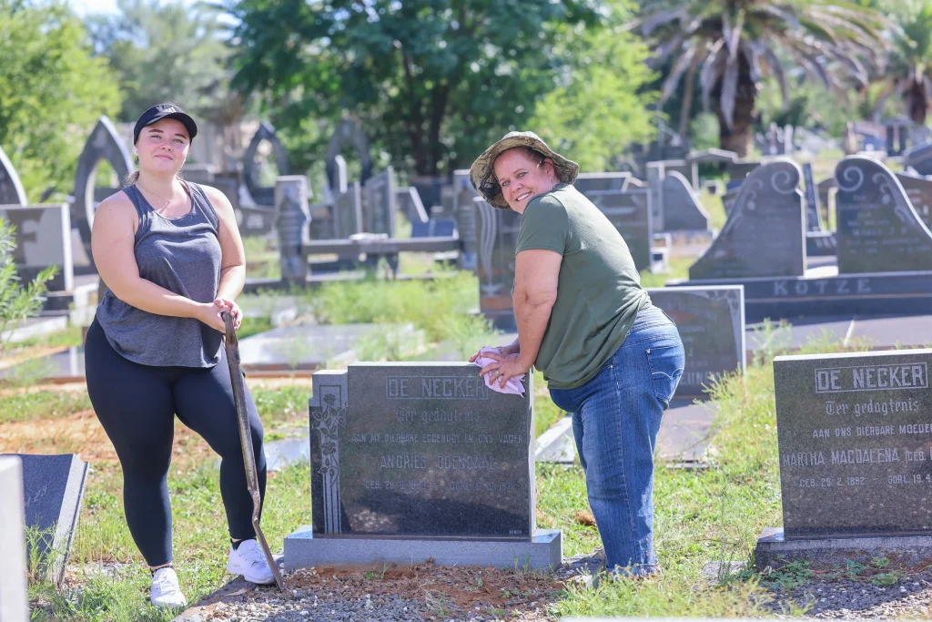 Teenager reveals the unusual side hustle she started to fund her dream of becoming a nurse - cleaning neglected graves for grieving families across the country.