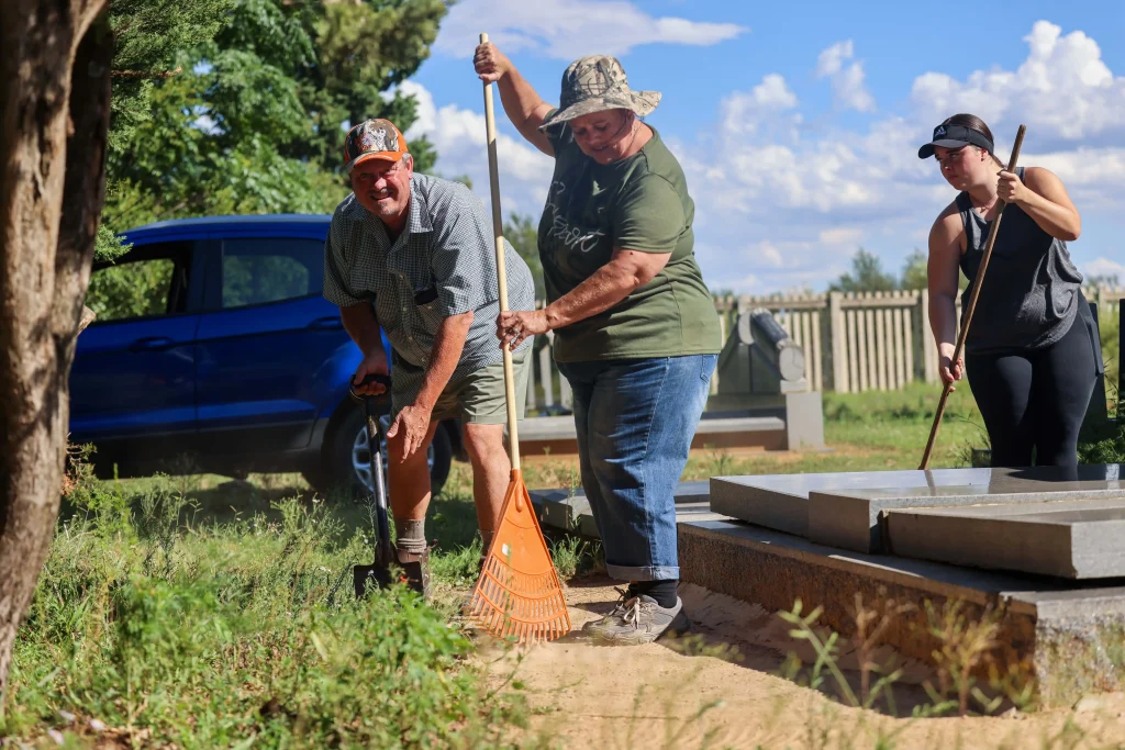 Teenager reveals the unusual side hustle she started to fund her dream of becoming a nurse - cleaning neglected graves for grieving families across the country.