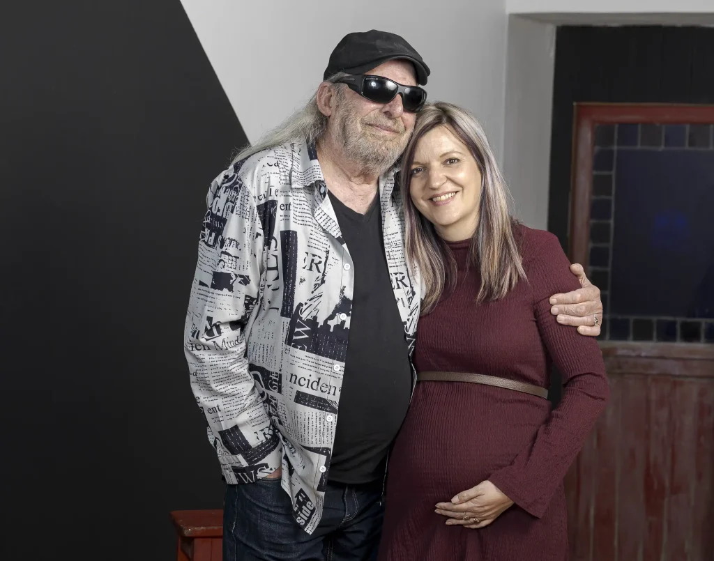 Woman shares an insight into her relationship with a man who is double her age - and how they're now preparing to welcome their very first child together this year.