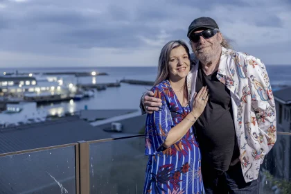 Woman shares an insight into her relationship with a man who is double her age - and how they're now preparing to welcome their very first child together this year.