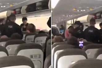 An Argentine passenger bit a female police officer on the arm after forcing her way onto a JetSmart flight without paying for overweight hand luggage at Buenos Aires airport.