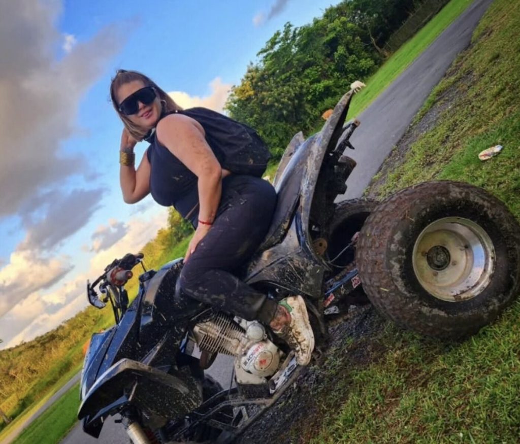 A biker was decapitated in a hit-and-run crash in Puerto Rico after her handbag strap snagged as she was thrown from her motorcycle - the driver fled but a 1954 Buick was seized.