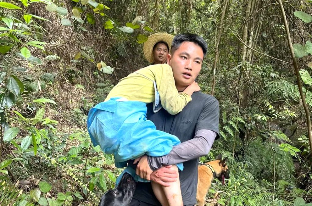 Boy aged 11 with learning difficulties found alive after spending 13 days lost in dense mountain forest surviving on wild figs and rainwater in incredible rescue mission.