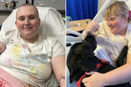 A British student says she can only eat 25 foods without risking death as her body keeps developing new allergies - and her dog Kenny gives her a 10-minute warning before each attack.