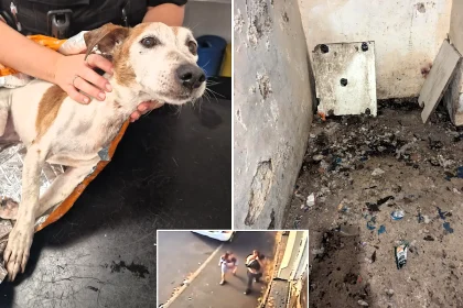 Cruel couple who stuffed their elderly dog into a plastic bag and dumped her in a canal escape jail - even after the rescued terrier had to be put down by vets.