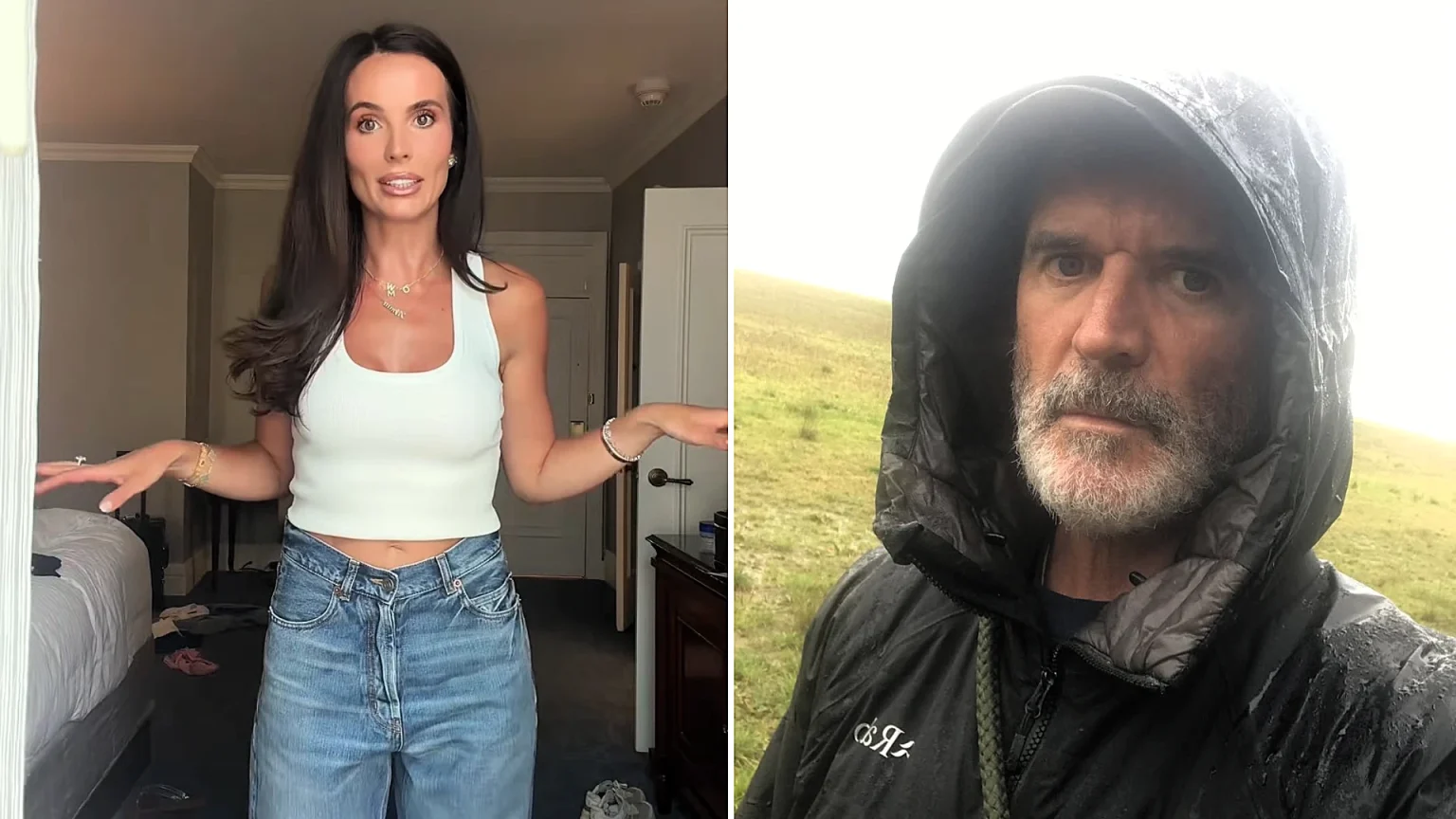 England WAG Ellie Watkins forgot to pack a bra and was forced into a last-minute outfit change - then cheekily asked Roy Keane if he approved of her look.