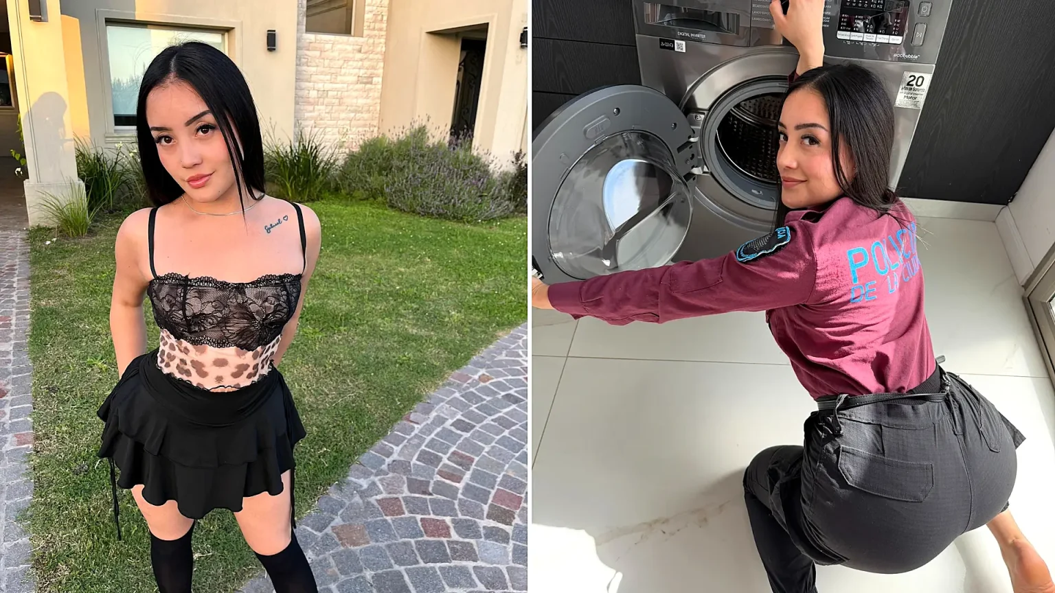A former cop sacked over her OnlyFans was caught up in a fatal crash in Argentina - then arrested after a pink pistol loaded with eight bullets was found in a police car.