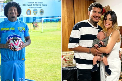 A Venezuelan footballer is grieving after his wife died shielding their one-year-old daughter with her own body when their building collapsed in a devastating earthquake. The baby survived.