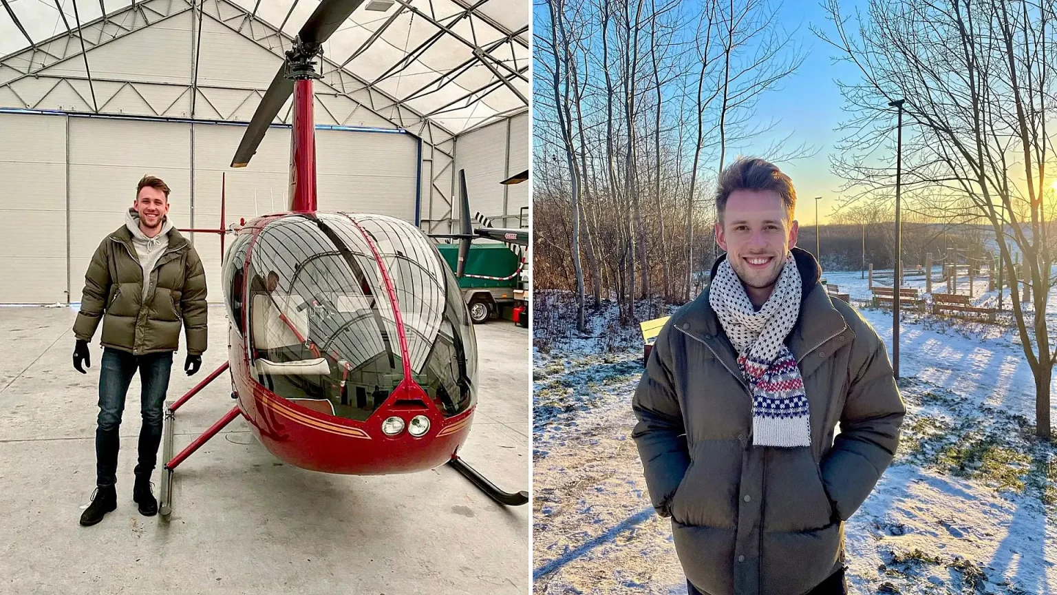 A former volleyball player who gave up sport to become a pilot has died after his helicopter vanished from radar and smashed into a Polish mountainside - aged just 30.