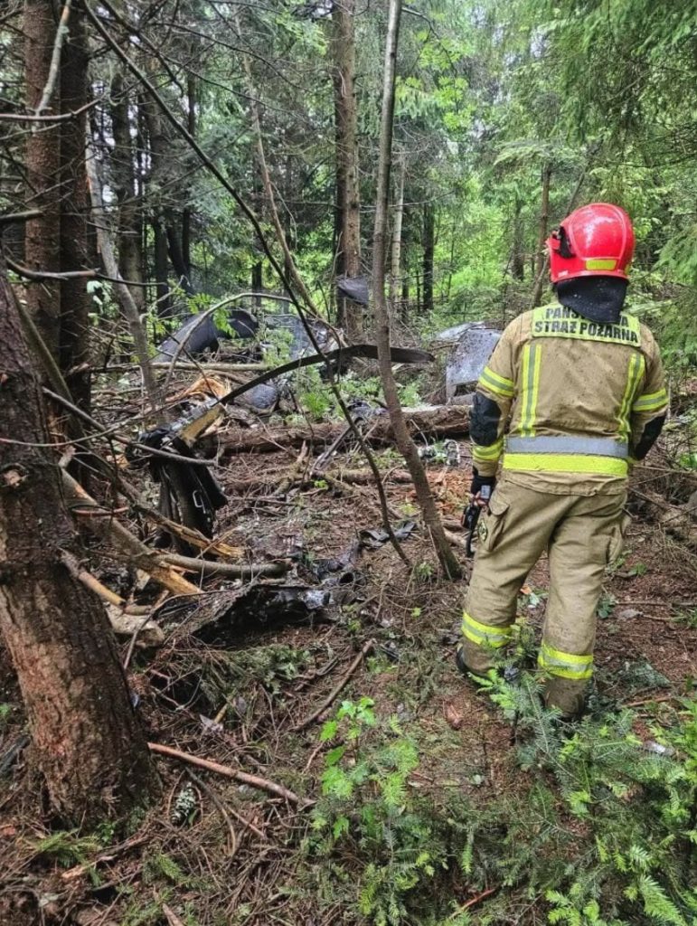 A former volleyball player who gave up sport to become a pilot has died after his helicopter vanished from radar and smashed into a Polish mountainside - aged just 30.