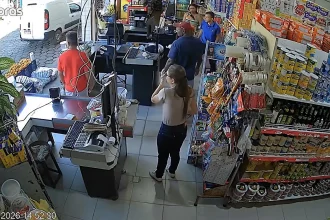 A man shouting "the world is mine, I've already sent four people to the grave" killed four people in a mass stabbing spree in Brazil before being shot dead by police.