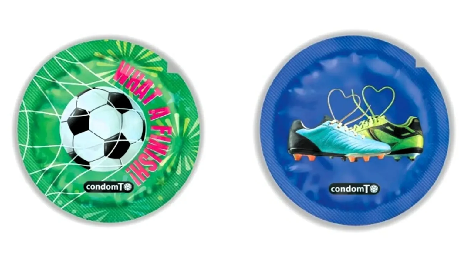 Toronto has released free limited-edition World Cup condoms with slogans like "What a finish" and "Block those shots" ahead of the city hosting six tournament matches this summer.