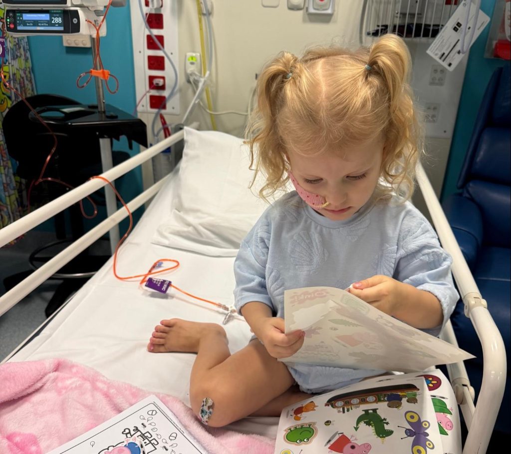 A mum who thought her toddler's bloated tummy was constipation learned it was rare kidney cancer three hours after a GP visit - surgeons had never seen anything like it.