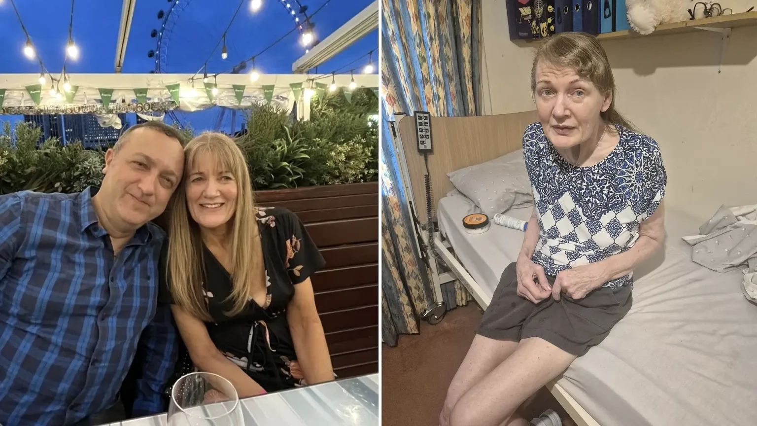 Man thought his wife's symptoms were the menopause - but it was a cruel "soul-snatching" condition that left her in a vegetative state with just years to live.