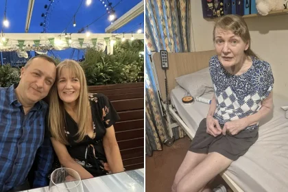 Man thought his wife's symptoms were the menopause - but it was a cruel "soul-snatching" condition that left her in a vegetative state with just years to live.