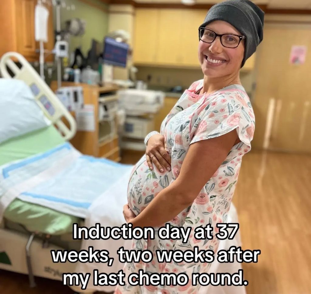A mum diagnosed with a rare deadly breast cancer while pregnant feared she wouldn't see her kids grow up - but baby Naomi arrived healthy and she is now cancer-free.
