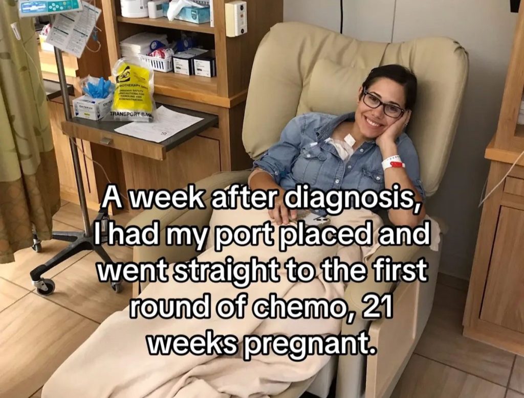 A mum diagnosed with a rare deadly breast cancer while pregnant feared she wouldn't see her kids grow up - but baby Naomi arrived healthy and she is now cancer-free.