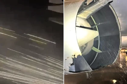 A SriLankan Airlines jet carrying 207 passengers lost part of an engine after being struck by lightning mid-air, sending sparks shooting from the rear before the pilots turned back.