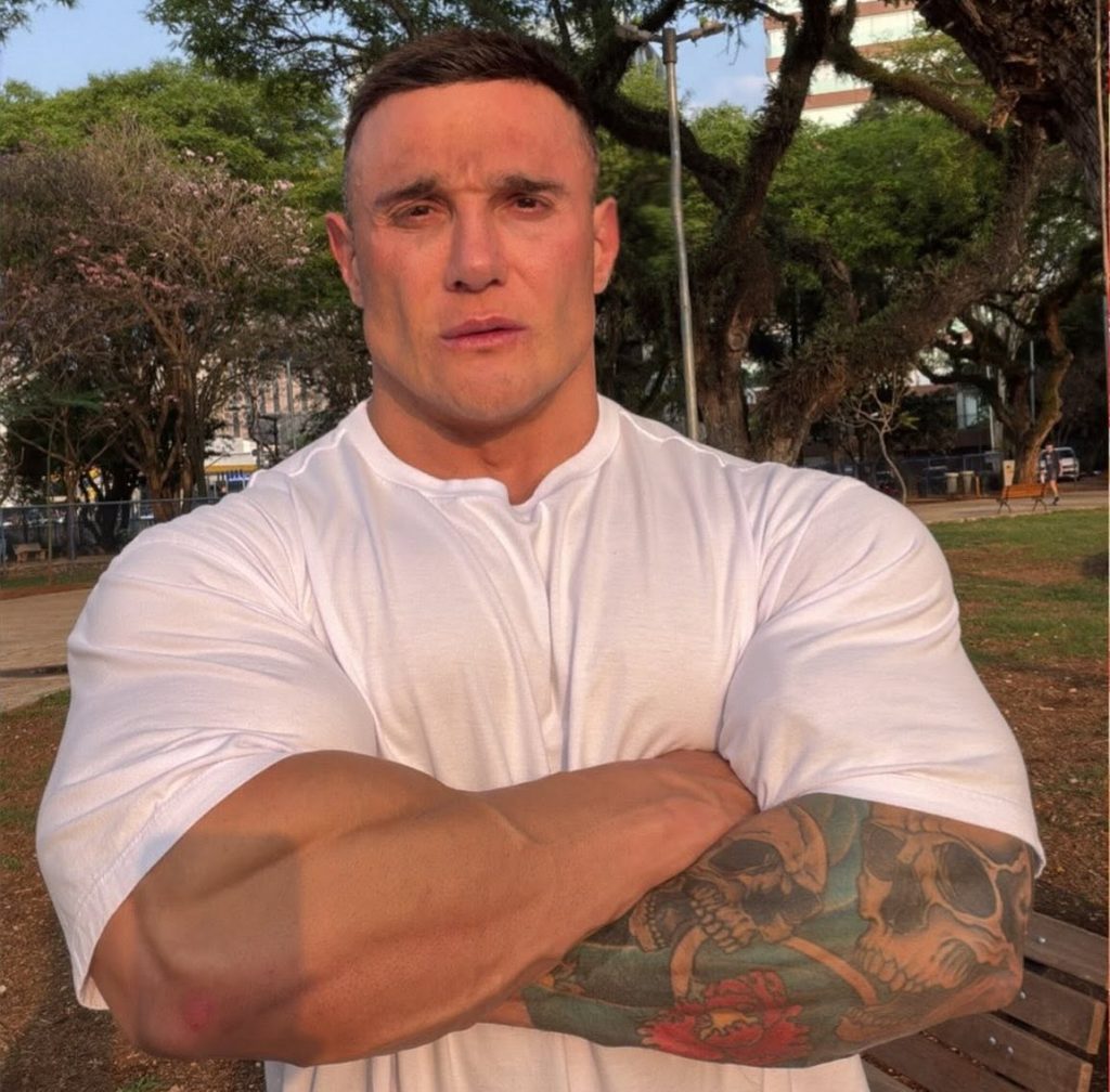 Bodybuilder influencer Fabio Giga - boasting 3.7 million Instagram fans - smashed his Porsche 911 into two motorbikes and two cars, with one motorbike split clean in two.