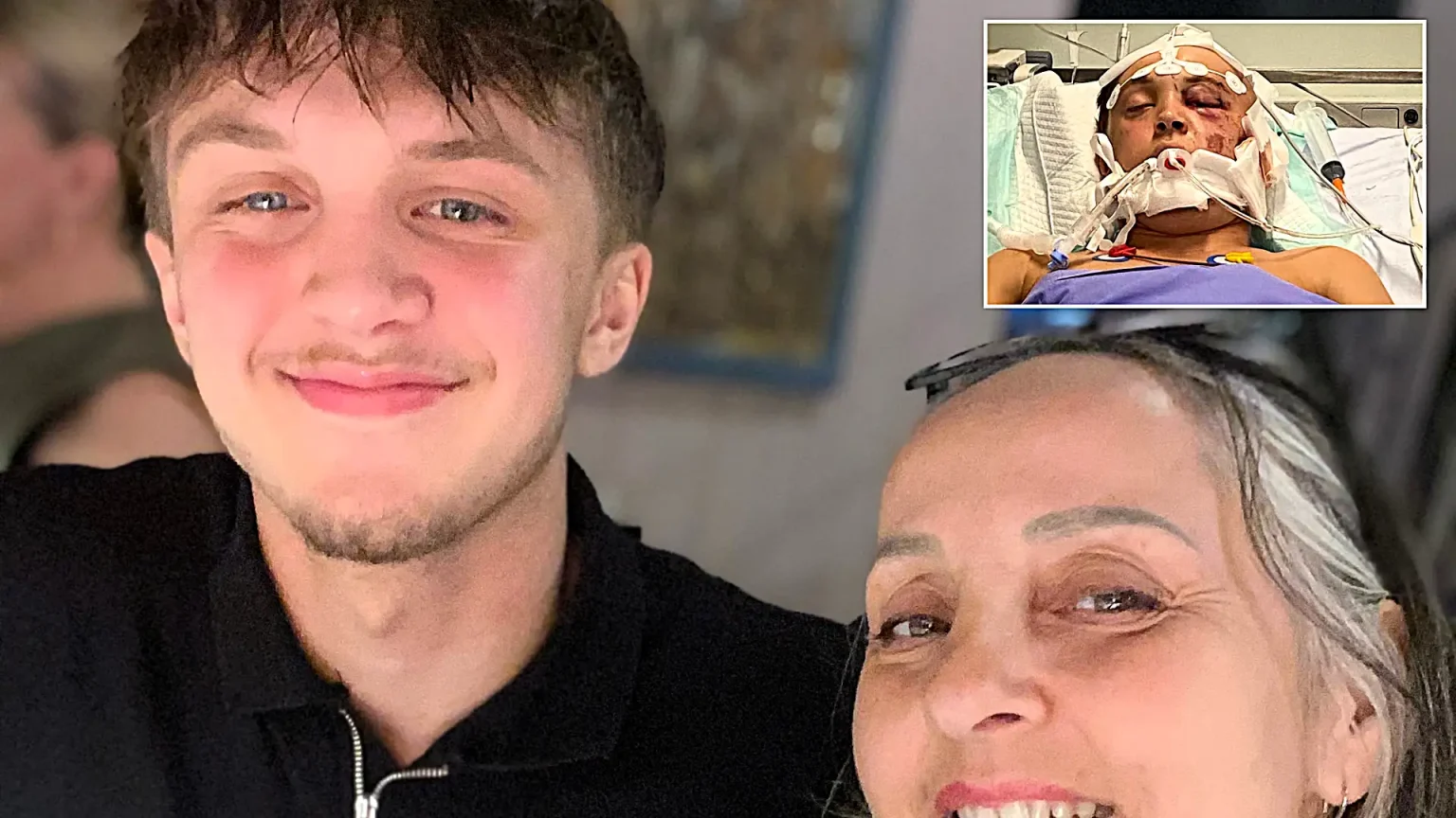 A mum has begged for help after her son was left fighting for life with a brain injury on his first holiday without his family - airlifted to Athens with no travel insurance in place.